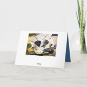 Vintage Car Wedding Congratulations Card Karte (Rückseite)