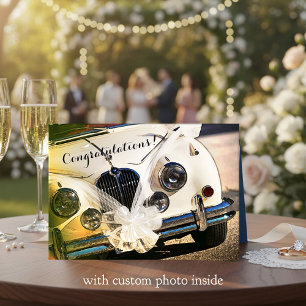 Vintage Car Wedding Congratulations Card Karte