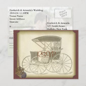 Vintage Car Wedding Einladung UAWG mit Foto (Vorne/Hinten)