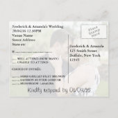 Vintage Car Wedding Einladung UAWG mit Foto (Rückseite)