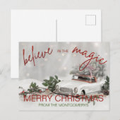 Vintage Car Weihnachts-Ornament Foto Weihnachten (Vorne/Hinten)