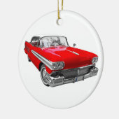 Vintage Car Weihnachtsbaum Keramik Ornament (Links)
