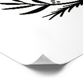 Vintage Car Weihnachtsbaum Lieferung Schwarz & Wei Poster (Ecke)