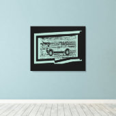 Vintage Car Wrapped Canvas Leinwanddruck (Insitu (Holzboden))