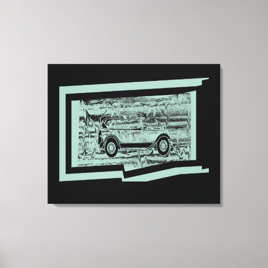 Vintage Car Wrapped Canvas Leinwanddruck (Vorderseite)