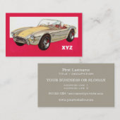 Vintage Car ZollVisitenkarten Visitenkarte (Vorne/Hinten)