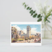 Vintage Cardiff Castle Postkarte (Stehend Vorderseite)