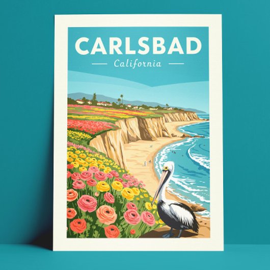 Vintage Carlsbad California Postkarte