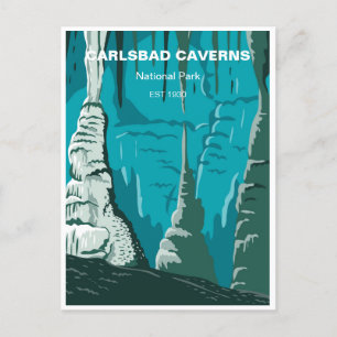 Vintage Carlsbad Caverns New Mexico Nationalpark Postkarte