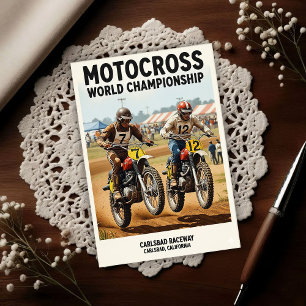 Vintage Carlsbad Raceway Motocross Postkarte