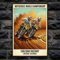 Vintage Carlsbad Raceway Motocross-Wandposter