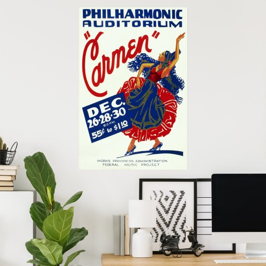 Vintage Carmen Performance Art Poster (Heimbüro)