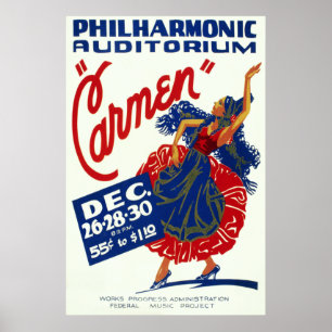 Vintage-Carmen-Performance-Kunst Poster
