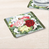 Vintage Carnation und Pansy Bouquet Untersetzer (angewinkelt)