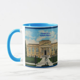 Vintage Carnegie-Bibliothek Anniston Alabama Tasse