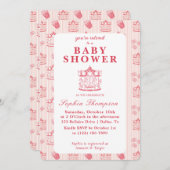 Vintage Carnival Baby Dusche Einladung (Vorne/Hinten)