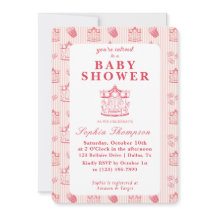 Vintage Carnival Baby Dusche Einladung