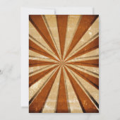 Vintage Carnival Baby Dusche Orange Einladung (Rückseite)