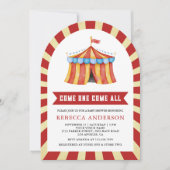 Vintage Carnival Circus Baby Shower Einladung (Vorderseite)