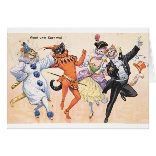 Vintage - Carnivale Katzen, (Vorderseite (Horizontal))