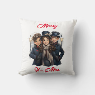 🎅 🏼 🎄 Vintage Caroler Weihnachtskissen 🎼 ❄️ Kissen