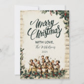 Vintage Carolers Frohe Weihnachten (Vorderseite)