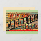 Vintage Carolina Beach NC Postkarte (Vorne/Hinten)
