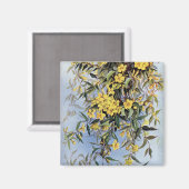 Vintage Carolina Jessamin Gelbe Blumen Magnet (Vorderseite/Rückseite)