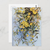 Vintage Carolina Jessamin Gelbe Blumen Postkarte (Vorne/Hinten)