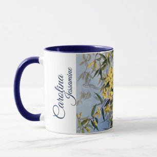 Vintage Carolina Jessamin Gelbe Blumen Tasse