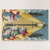 Vintage Caroling Mice Jigsaw Puzzle (Horizontal)