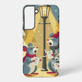Vintage Caroling Mice Phone Case - Samsung Galaxy Hülle