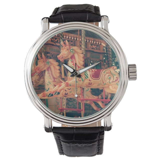 Vintage Carousel Armbanduhr (Vorderseite)