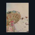 Vintage carousel in Paris Postkarte<br><div class="desc">Vintage styled fotogray in pastel tones of a vintage carousel in Paris,  Frankreich,  very dreamy and romantic style</div>