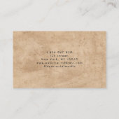 Vintage Carpenter Carpenter Business Card Visitenkarte (Rückseite)