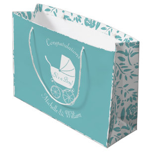 Vintage Carriage Baby-Dusche Große Geschenktüte
