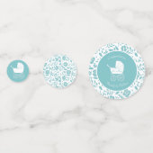 Vintage Carriage Baby-Dusche Konfetti (Rückseiten)