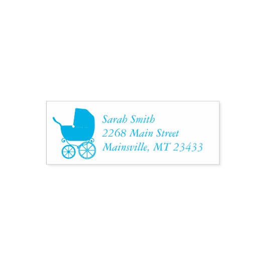Vintage Carriage Baby-Dusche Permastempel (Design)