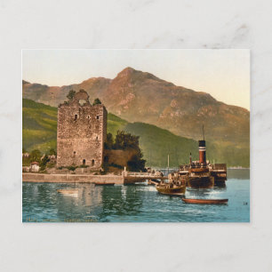 Vintage Carrick Castle Schottland Postkarte