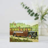 Vintage Carrot-Buspostkarte  Postkarte (Stehend Vorderseite)