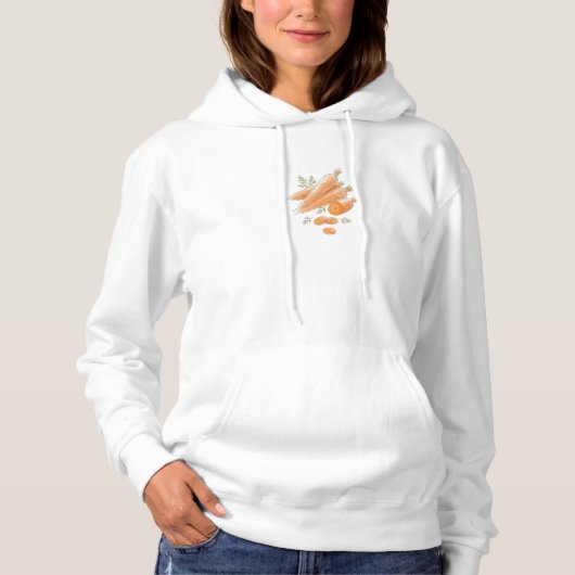 vintage carrot illustration hoodie (Vorderseite)