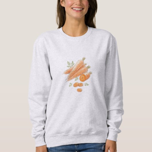 vintage carrot illustration sweatshirt (Vorderseite)