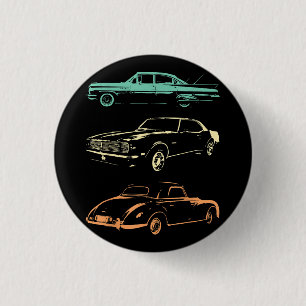 Vintage Cars - 80er & 90er Grafischer Retro Button