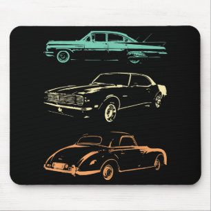Vintage Cars - 80er & 90er Grafischer Retro Mousepad