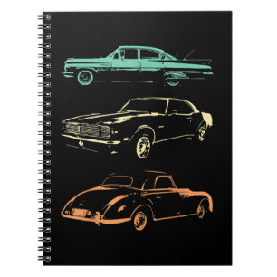 Vintage Cars - 80er & 90er Grafischer Retro Notizblock