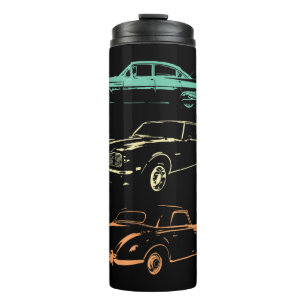 Vintage Cars - 80er & 90er Grafischer Retro Thermosbecher