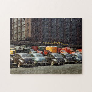 Vintage Cars and Trucks 1940s Chicago Schwierigkei Puzzle