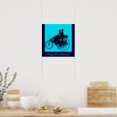 Vintage Cars Ansammlung, blaues Uquase Poster (Küche)