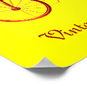 Vintage Cars Ansammlung, gelb braun Poster (Ecke)