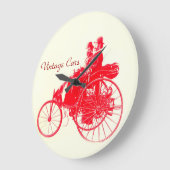 Vintage Cars Ansammlung Große Wanduhr (Winkel)